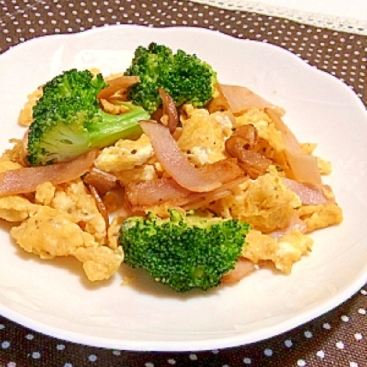 お弁当に ブロッコリーとハムの卵炒め レシピ 作り方 By メリッコ 楽天レシピ